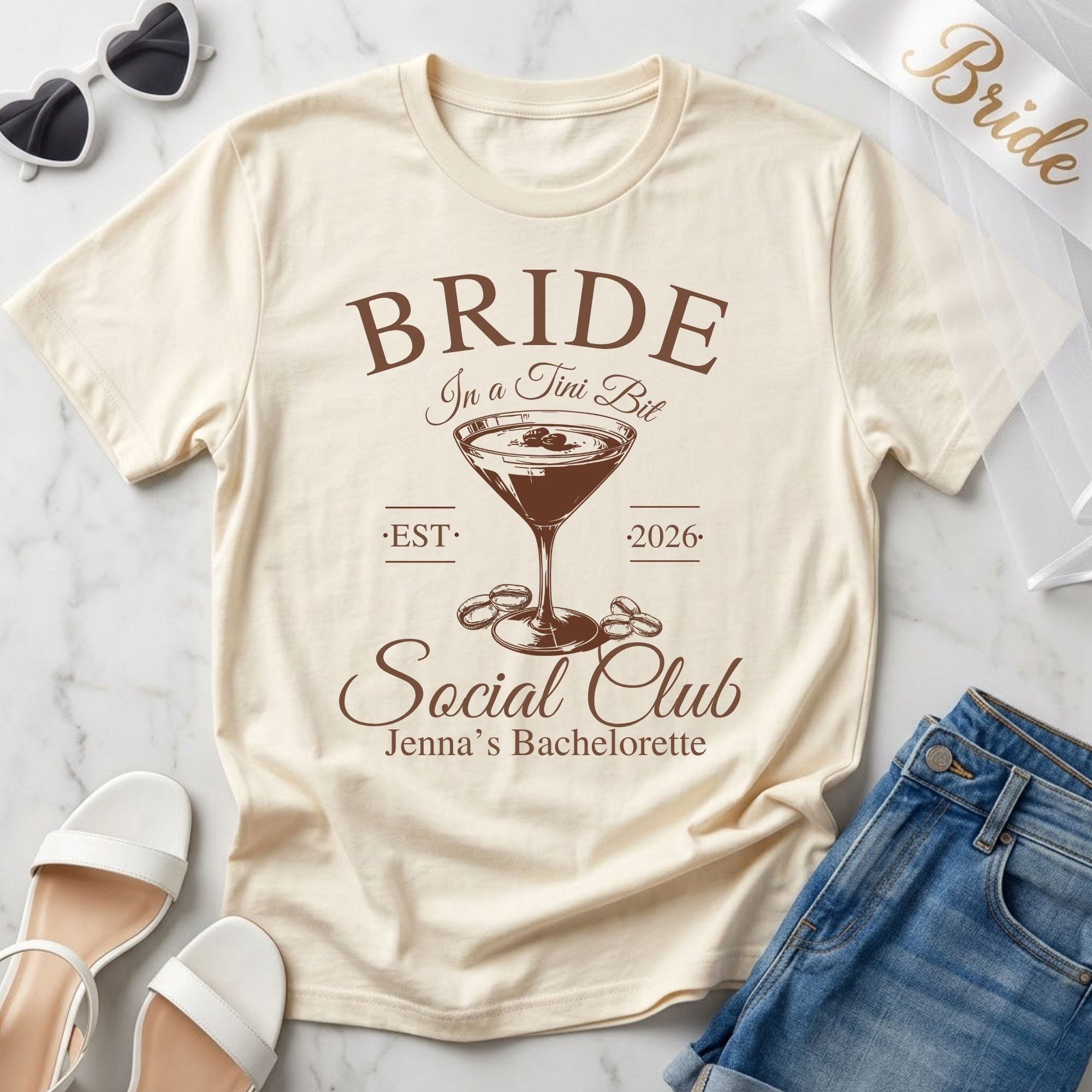 Matching Espresso Martini Bachelorette T-Shirt | Cocktail Bach Party Shirt