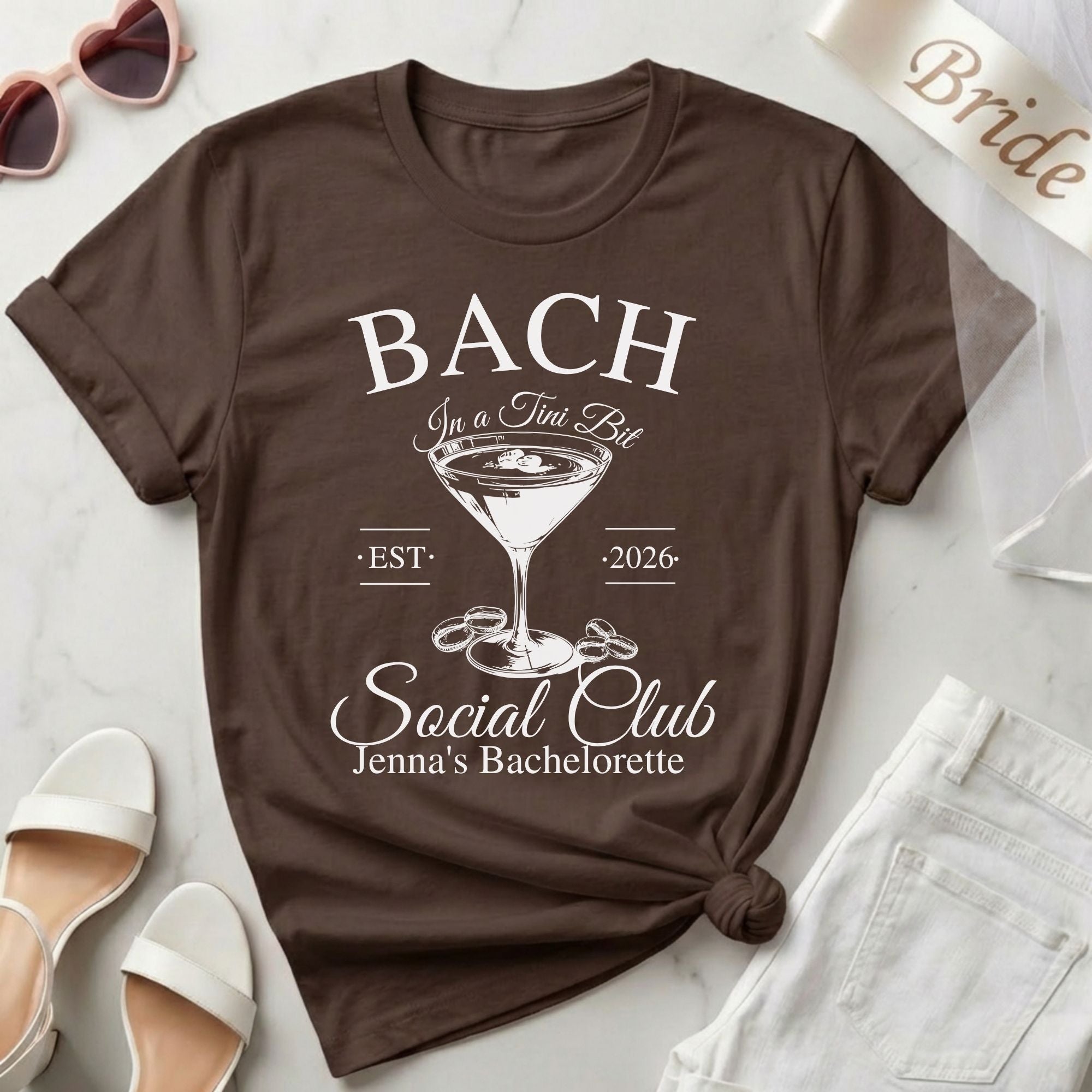 Matching Espresso Martini Bachelorette T-Shirt | Cocktail Bach Party Shirt