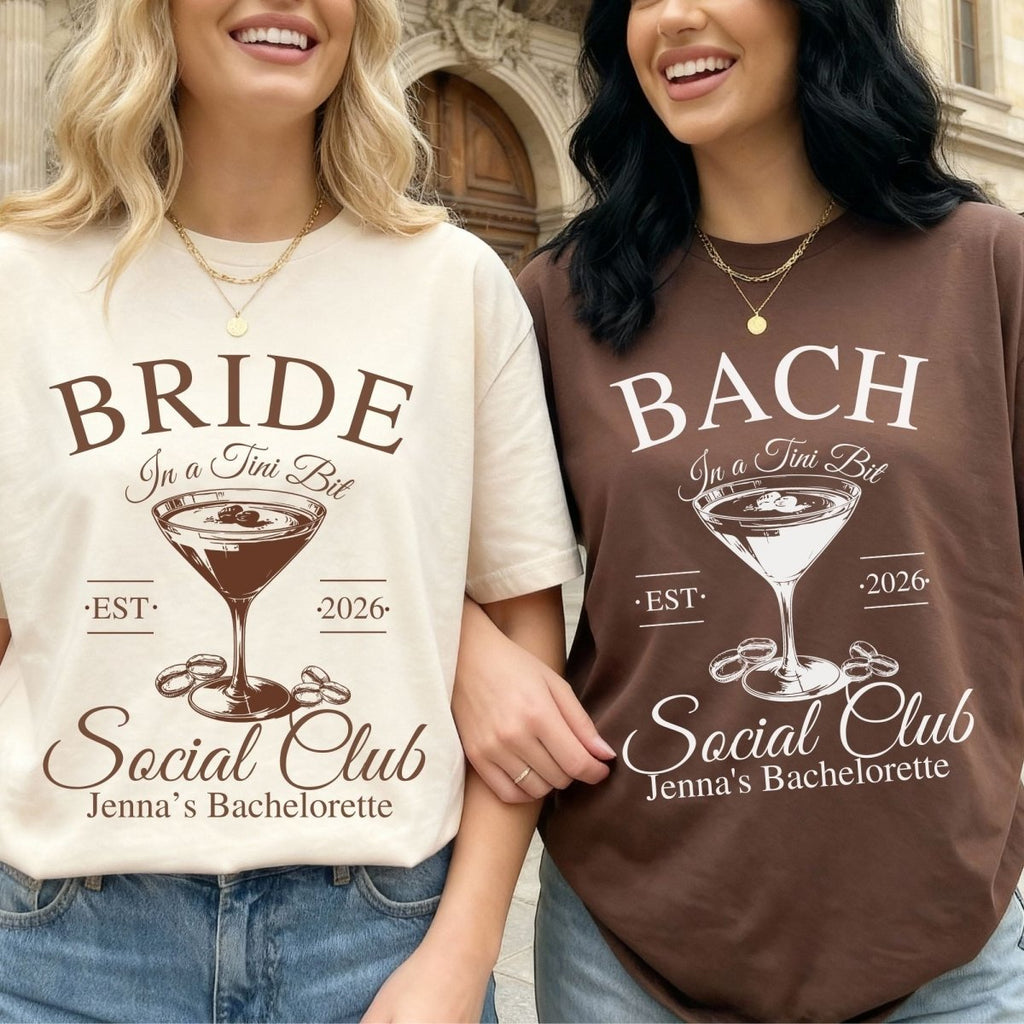 Matching Espresso Martini Bachelorette T-Shirt | Cocktail Bach Party Shirt - YellownBlue