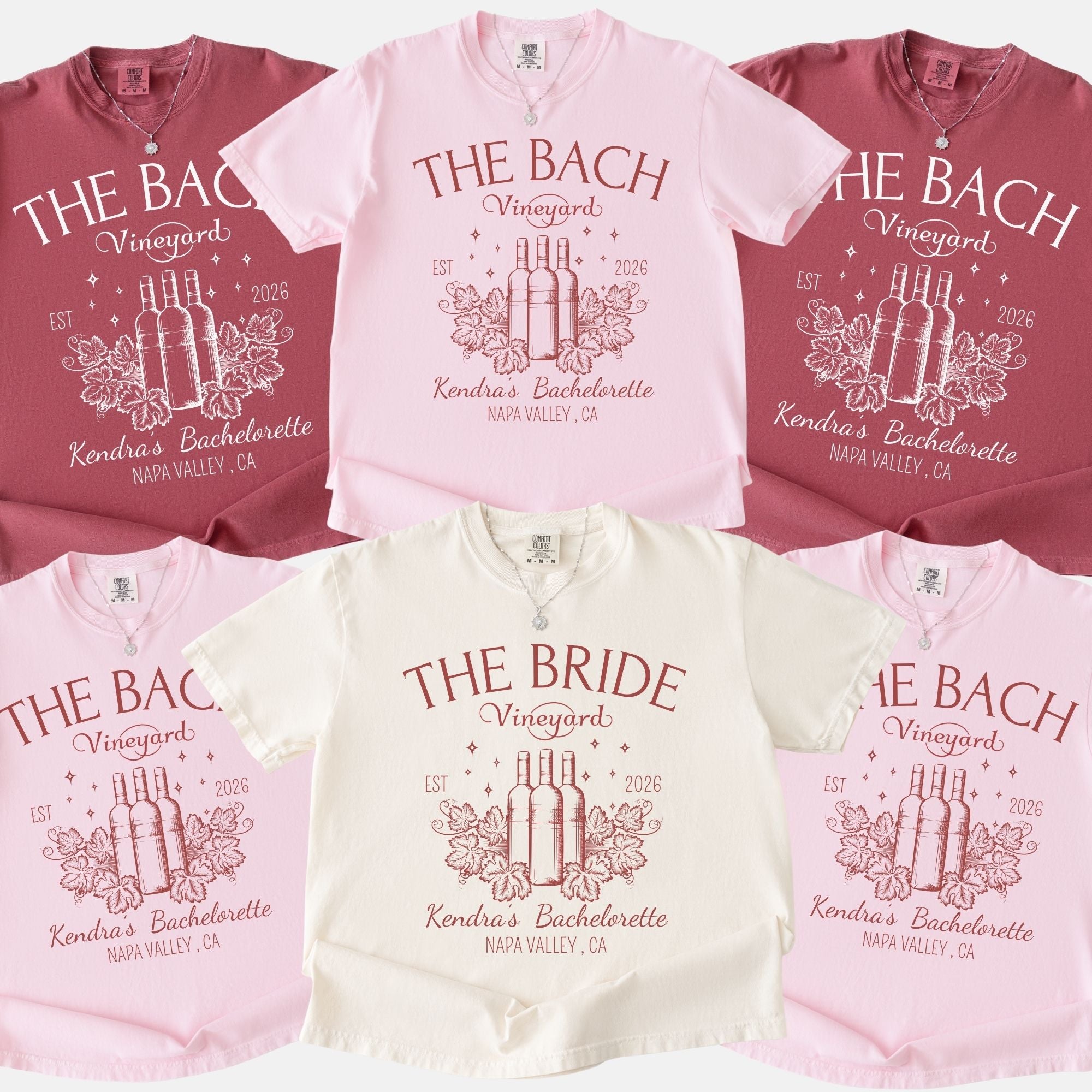 Matching Wine Themed Bachelorette T-Shirt | Winery Bach Party Shirt