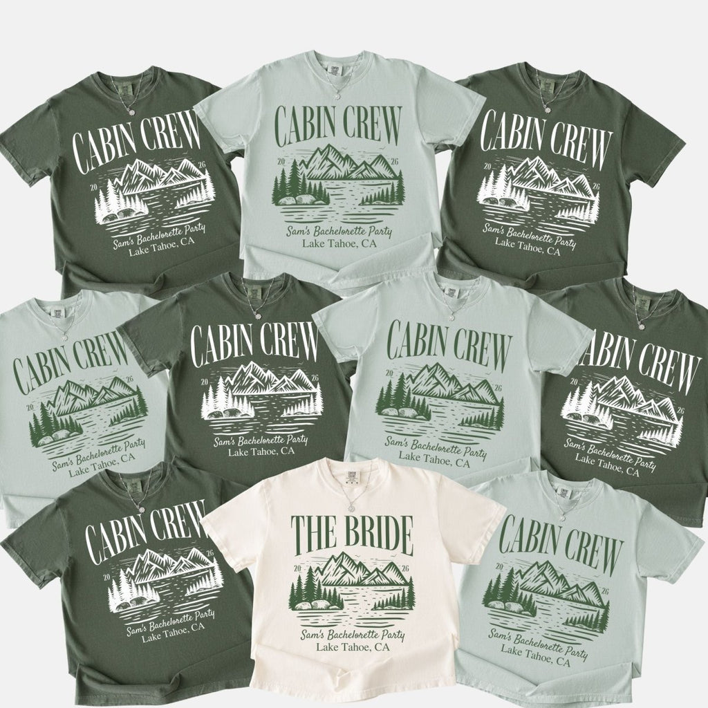 Matching Camp Bachelorette Shirts | Bride Squad Camping Bach Party Shirt - YellownBlue