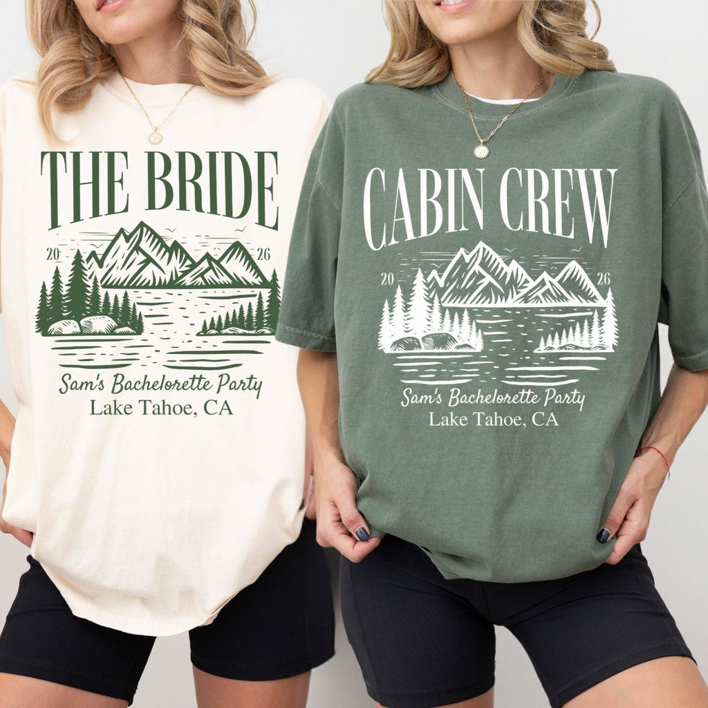 Matching Camp Bachelorette Shirts | Bride Squad Camping Bach Party Shirt - YellownBlue