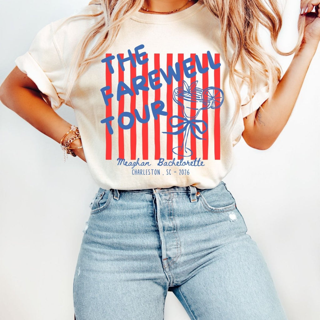 The Farewell Tour Bachelorette T-Shirt – Custom Bach Squad Tee - YellownBlue