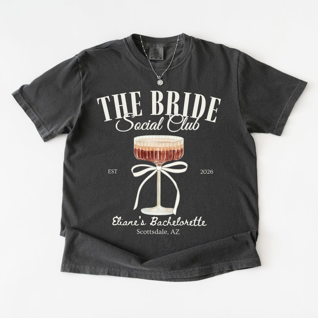 Bride Espresso Martini Bachelorette T-Shirt | Cocktail Bach Party Shirt - YellownBlue
