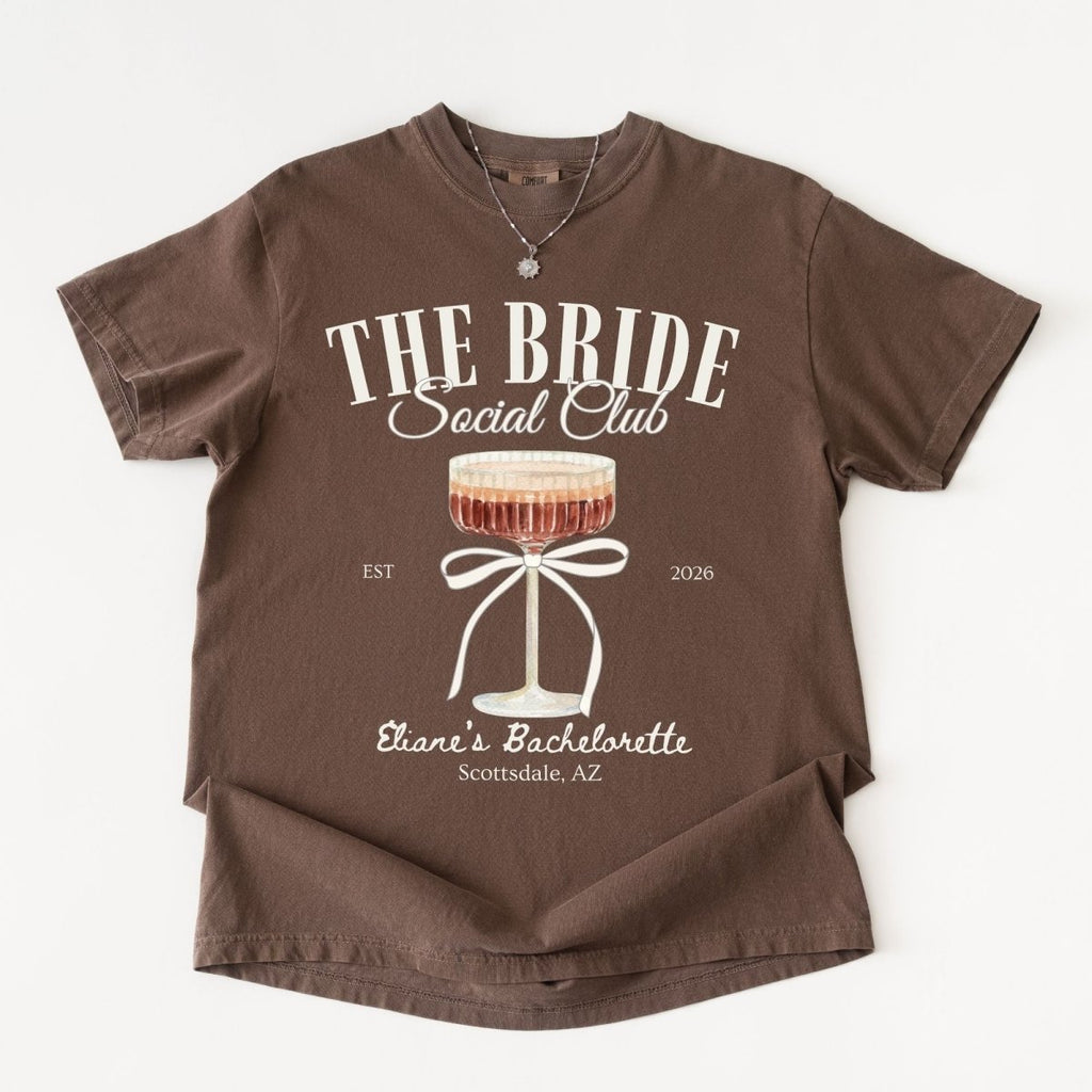 Bride Espresso Martini Bachelorette T-Shirt | Cocktail Bach Party Shirt - YellownBlue